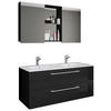 BADEZIMMER 3-teilig  in 112 cm  - Alufarben/Schwarz, MODERN, Keramik/Holzwerkstoff (112cm) - MID.YOU