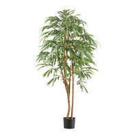 KUNSTPFLANZE Ficus Benjamina 170 cm  - Schwarz/Naturfarben, Design, Naturmaterialien/Kunststoff (170cm) - P & B