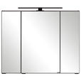 SPIEGELSCHRANK 80/64/20 cm - Schwarz/Graphitfarben, KONVENTIONELL, Glas/Holzwerkstoff (80/64/20cm) - Xora