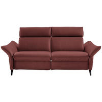 2,5-SITZER  in Echtleder Rotbraun  - Rotbraun/Anthrazit, Design, Leder/Metall (194/94/95cm) - Himolla