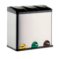 TRETEIMER Metall   - Silberfarben/Schwarz, Basics, Kunststoff/Metall (60,5cm)