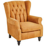 CHESTERFIELD-SESSEL - Hellbraun/Dunkelbraun, LIFESTYLE, Leder/Holz (83/102/89cm) - Landscape