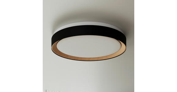 LED-DECKENLEUCHTE Nashville 48/8 cm  - Schwarz/Sonoma Eiche, Basics, Kunststoff/Metall (48/8cm) - Novel