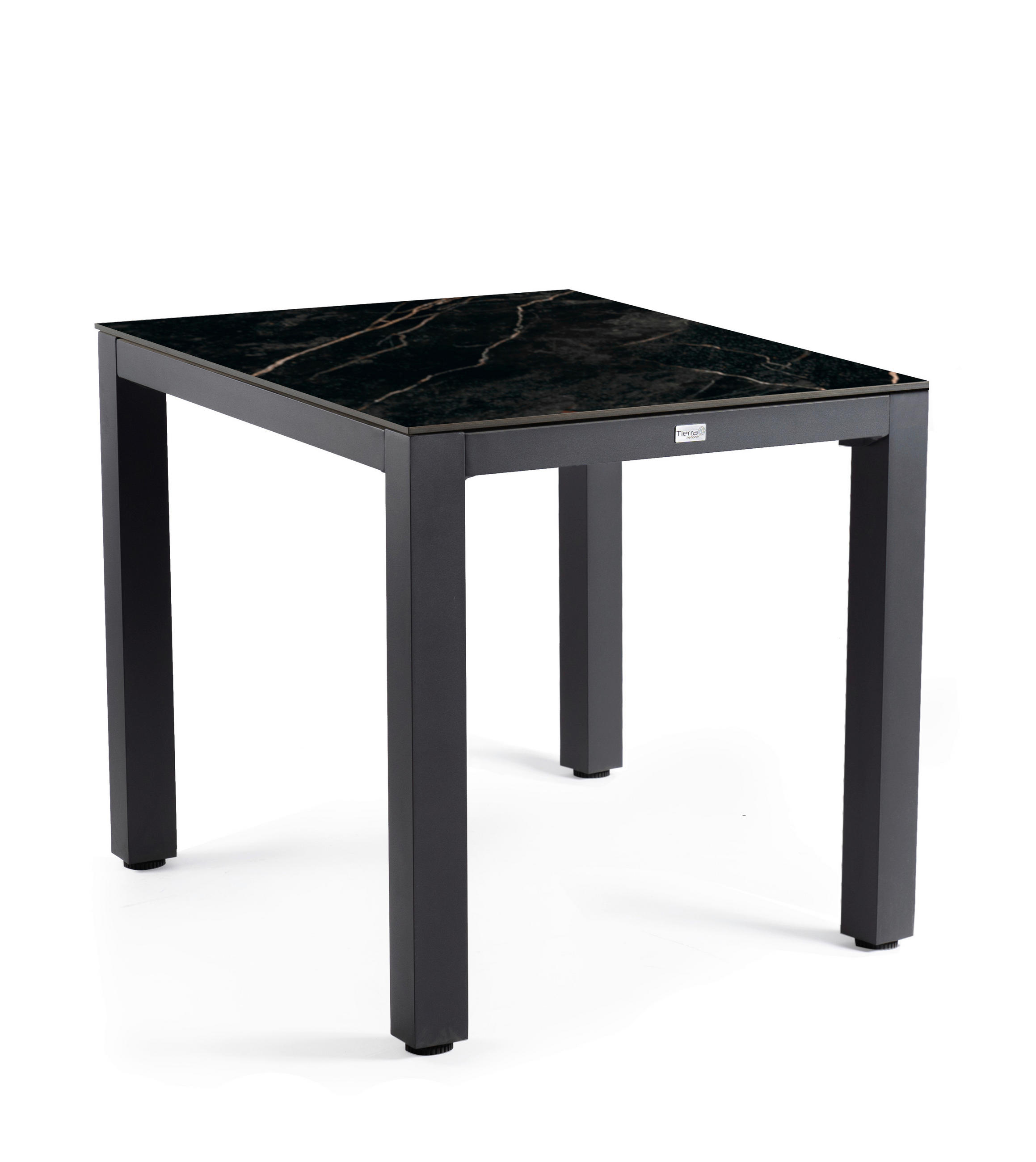 LOUNGETISCH - Anthrazit/Schwarz, Basics, Kunststoff/Metall (80/80/77,3cm) - Tierra Outdoor