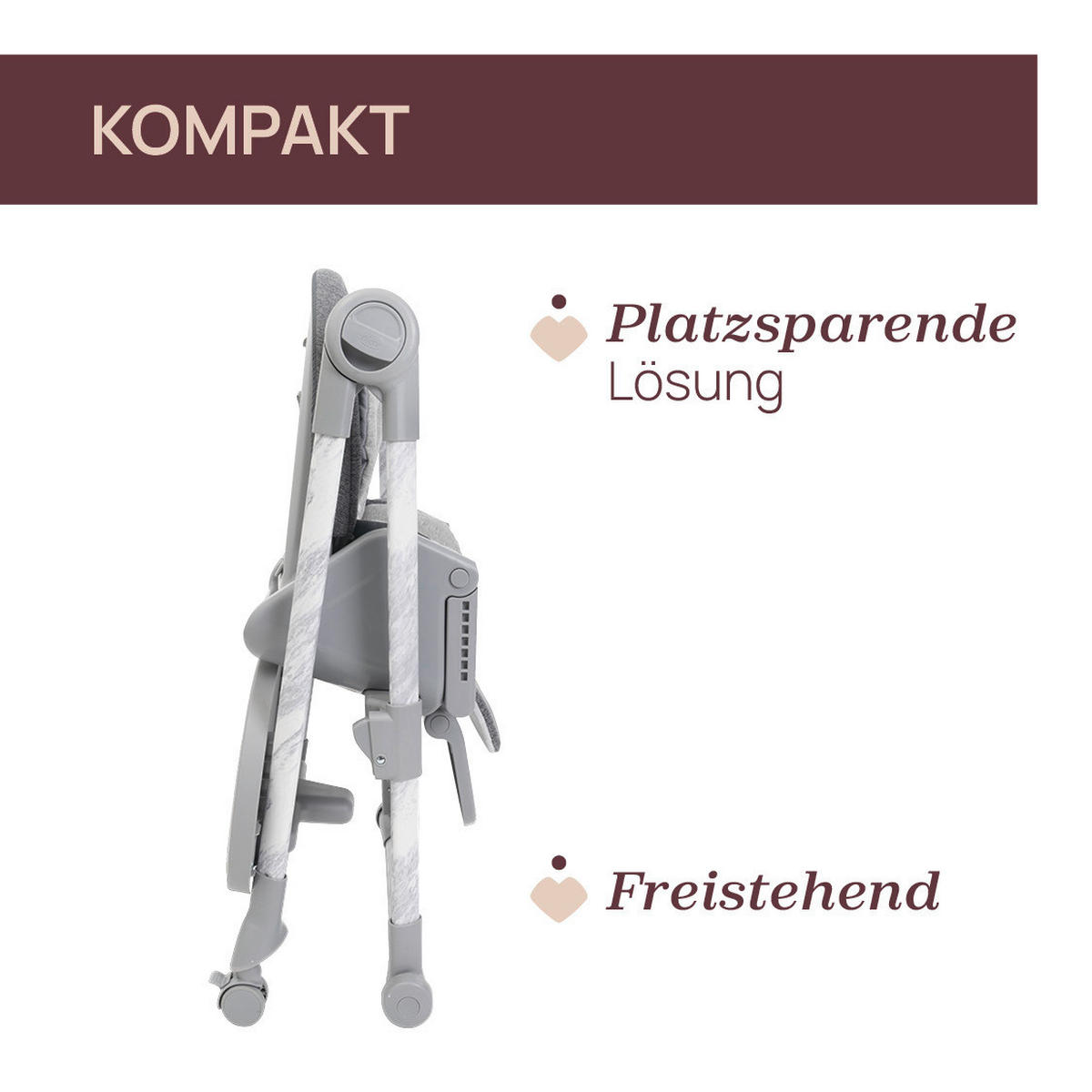HOCHSTUHL Polly Armonia Dunkelgrau, Hellgrau Carrara  - Dunkelgrau/Hellgrau, Basics, Kunststoff (57/79-104/90cm) - Chicco