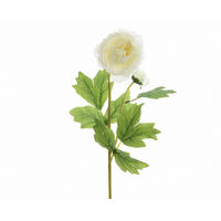 KUNSTBLUME - Weiss/Grün, Lifestyle, Kunststoff (57/57/57cm)