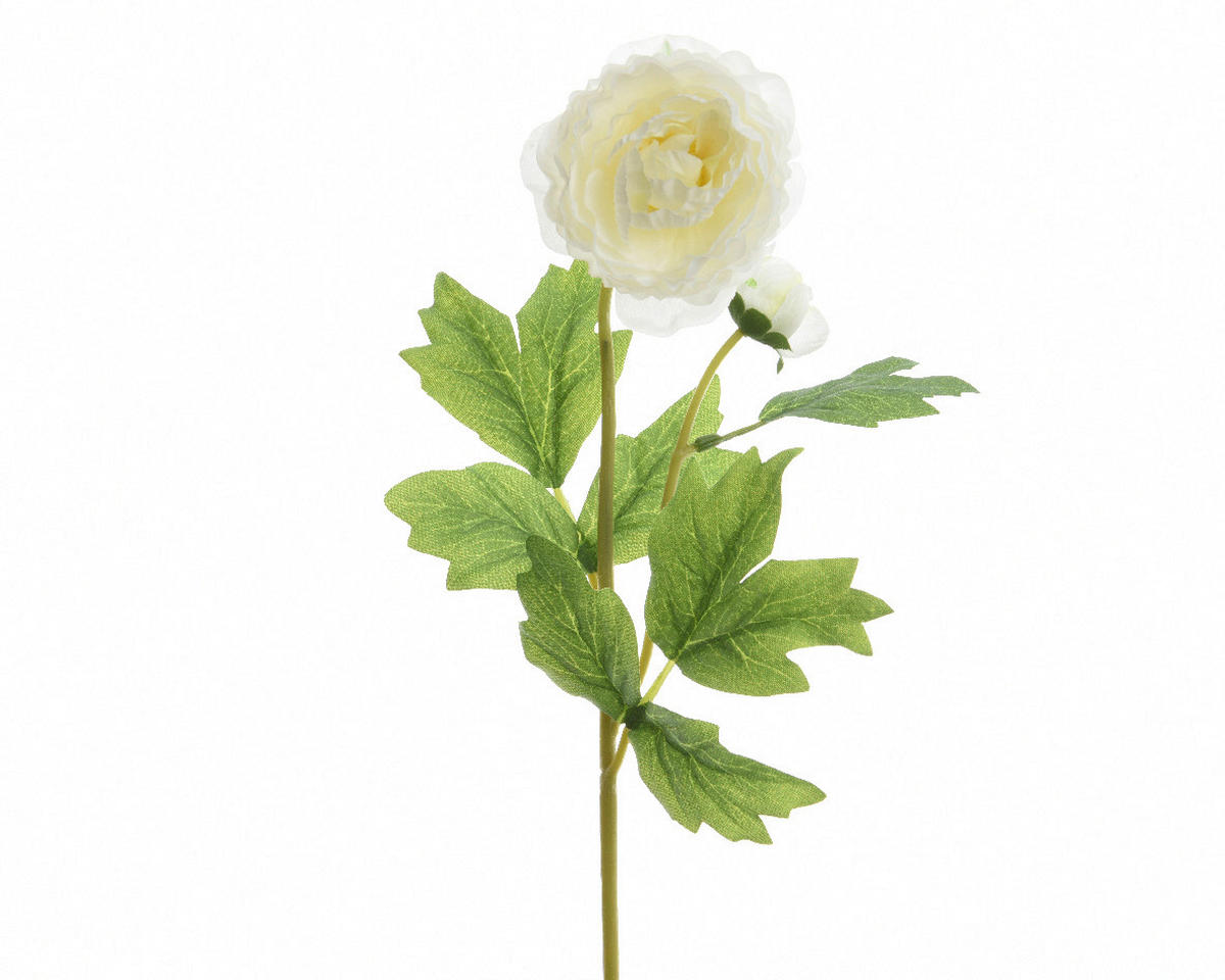 KUNSTBLUME - Weiss/Grün, Lifestyle, Kunststoff (57/57/57cm)