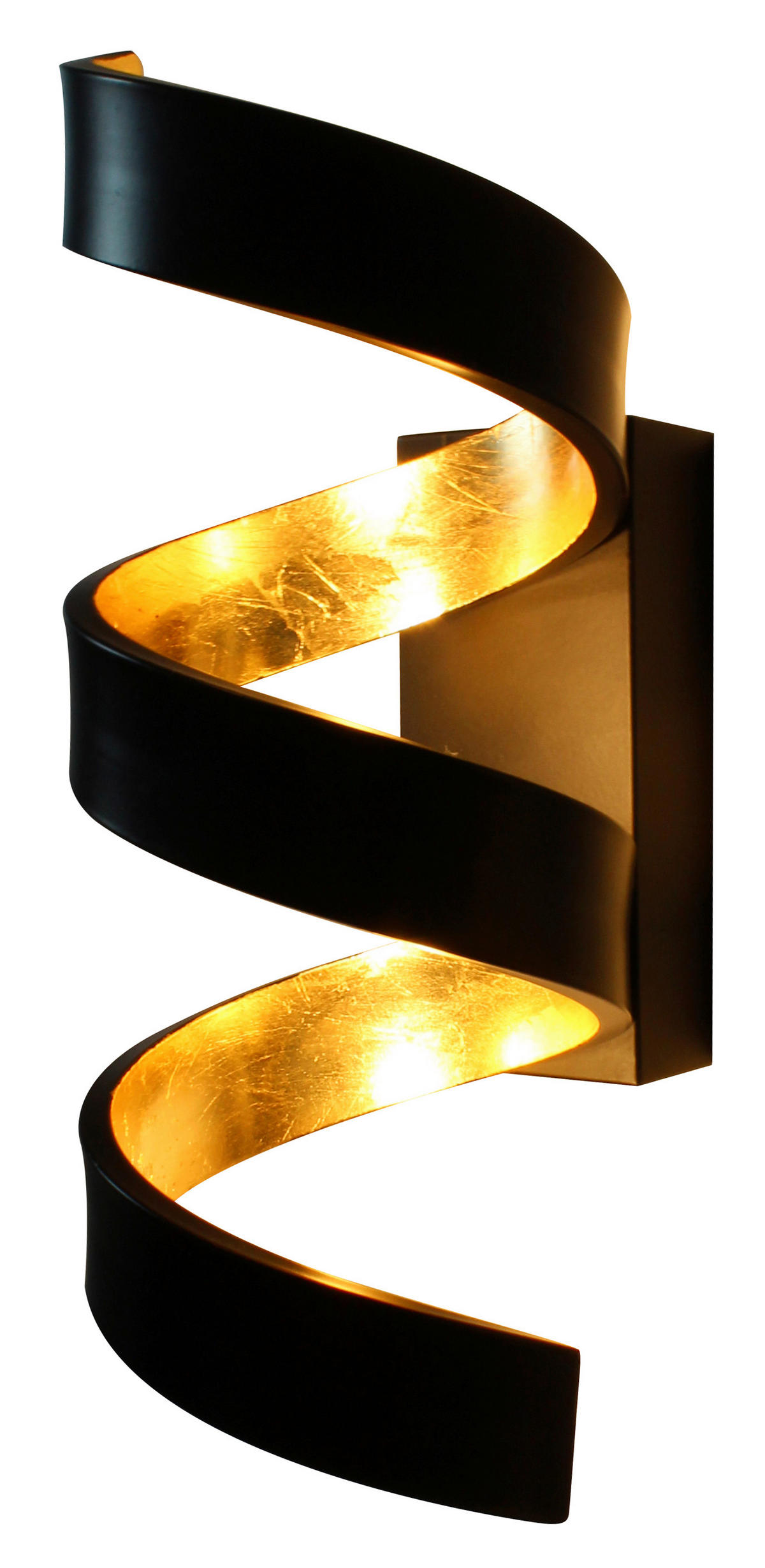 LED-WANDLEUCHTE Helix   - Goldfarben/Schwarz, Basics, Metall (26/10/13,5cm)