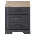 ROLLCONTAINER 54/62/39 cm  - Graphitfarben/Eiche Artisan, KONVENTIONELL, Holzwerkstoff/Metall (54/62/39cm) - Carryhome