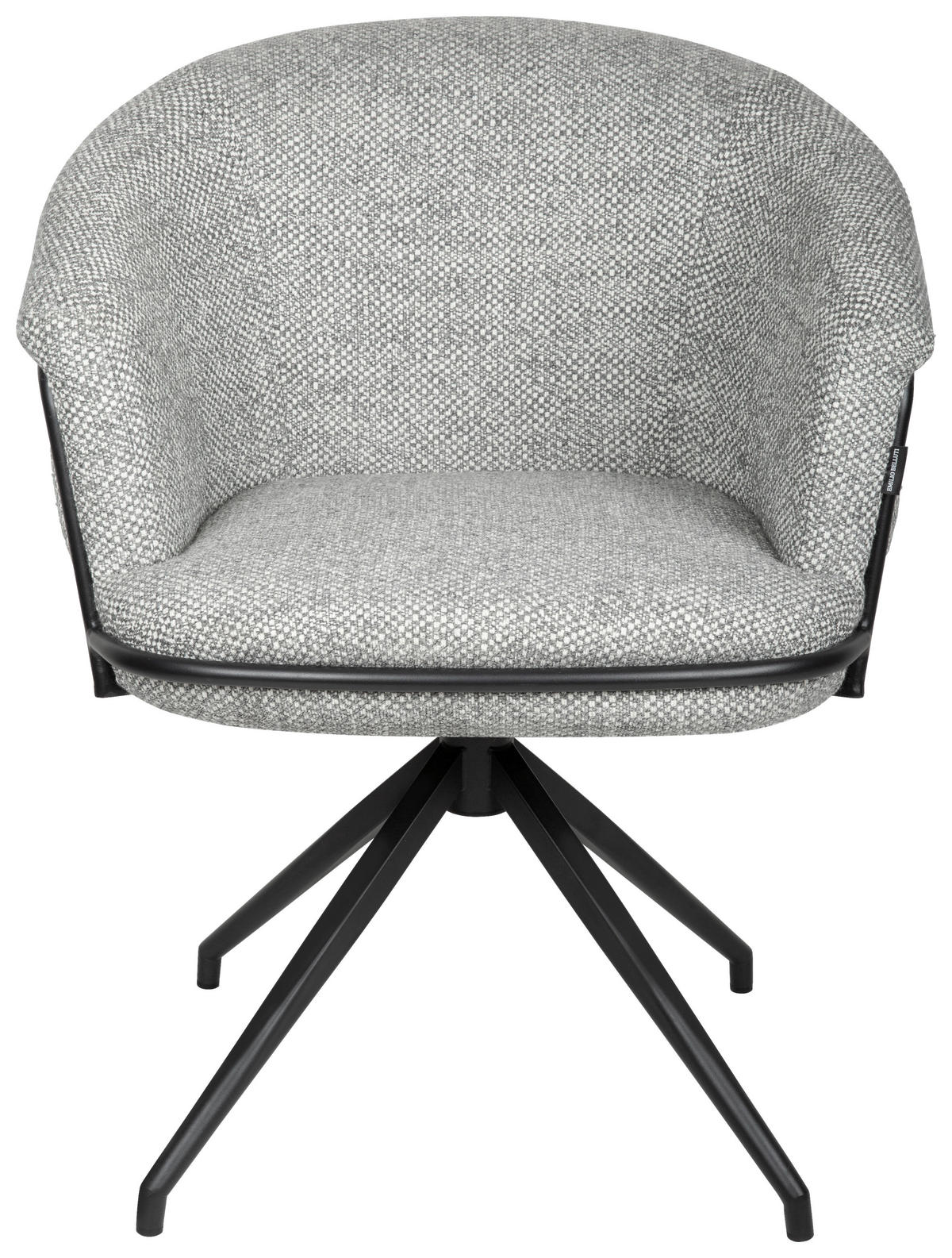 ARMLEHNSTUHL  in Eisen Bouclé  - Schwarz/Grau, Design, Textil/Metall (65/80.5/65cm) - Emilio Belluti