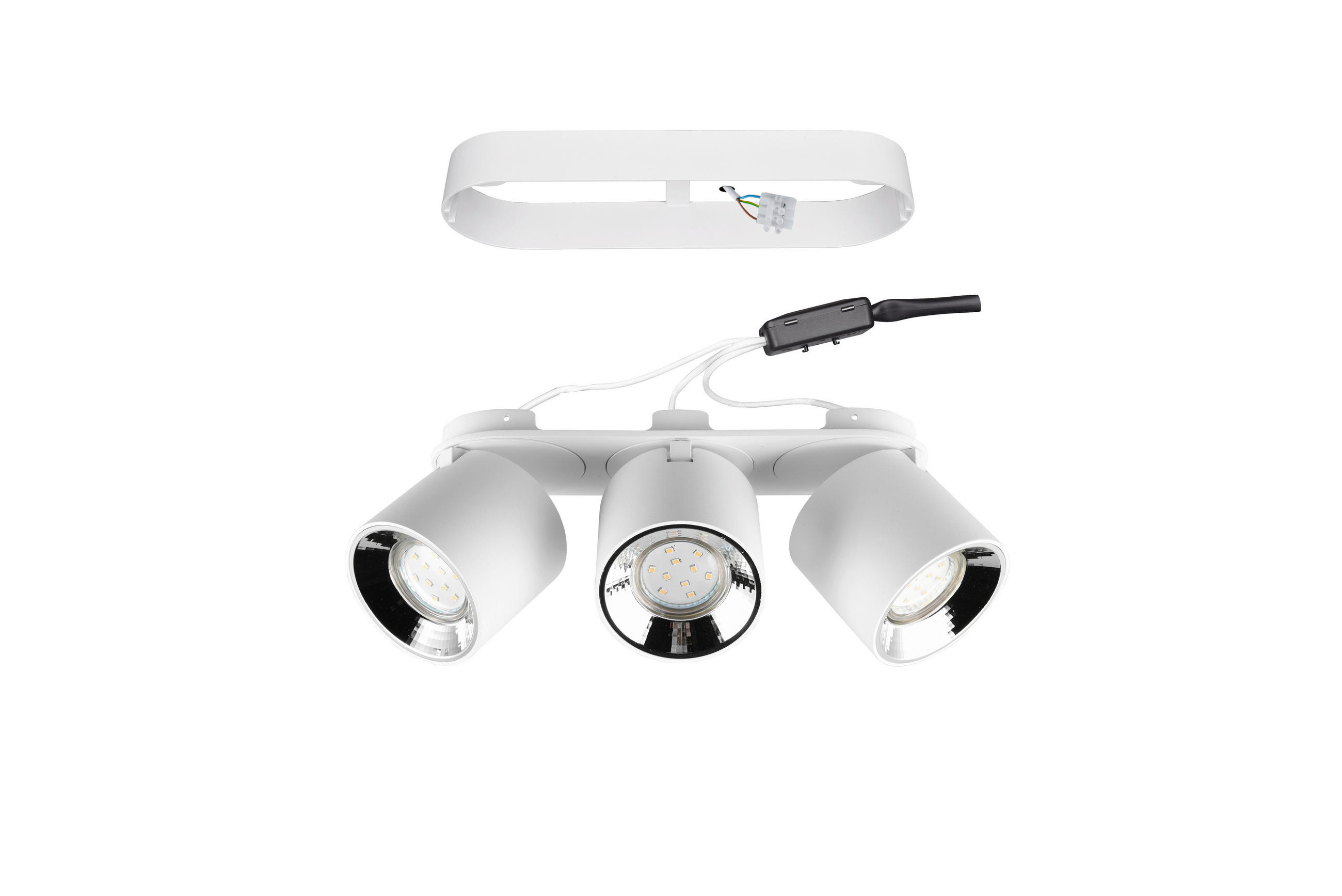 STRAHLER Guayana 27,3/12/8,7 cm   - Weiß, Basics, Metall (27,3/12/8,7cm) - Trio Leuchten