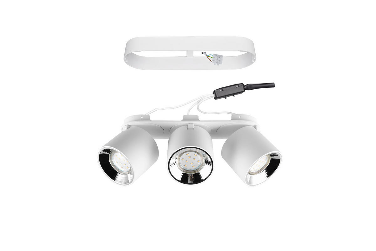 STRAHLER - Weiss, Basics, Metall (27,3/12/8,7cm) - Trio Leuchten