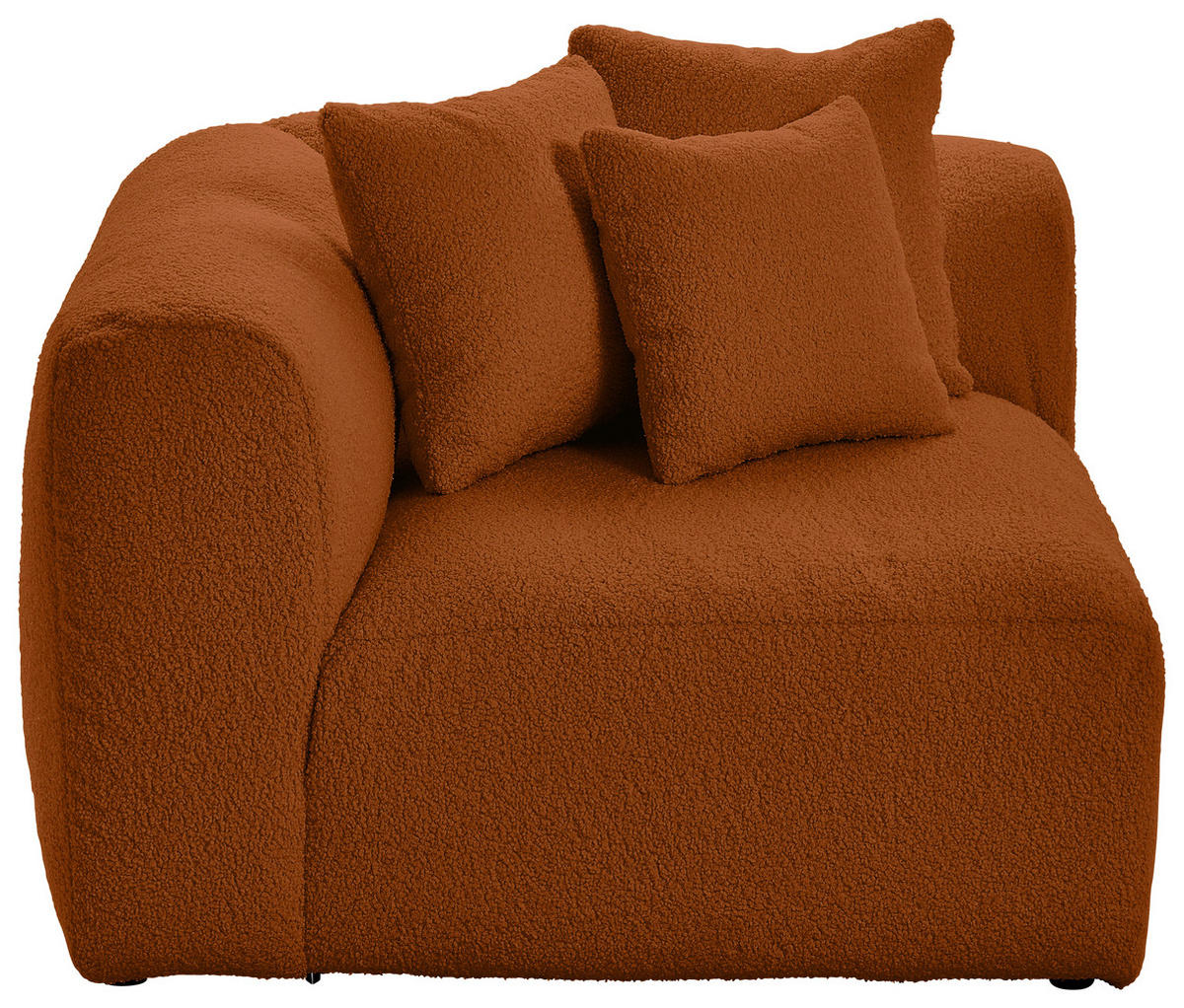 SOFFMODUL i flatväv, teddy tyg rostfärgad  - rostfärgad, Trend, textil (115/70/115cm) - Livetastic