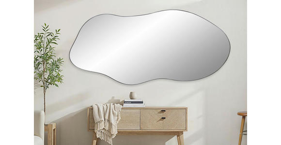 WANDSPIEGEL 72/156/2,5 cm    in wellenförmig  - Schwarz, Trend, Glas/Holzwerkstoff (72/156/2,5cm) - Landscape