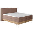 BOXSPRINGBETT 180/200 cm  in Altrosa  - Schwarz/Altrosa, Natur, Holz/Textil (180/200cm) - Valnatura