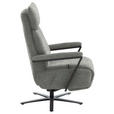 RELAXSESSEL in Textil Grau  - Schwarz/Grau, Design, Textil/Metall (68/117/85cm) - Cantus