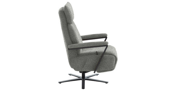 RELAXSESSEL in Textil Grau  - Schwarz/Grau, Design, Textil/Metall (68/117/85cm) - Cantus