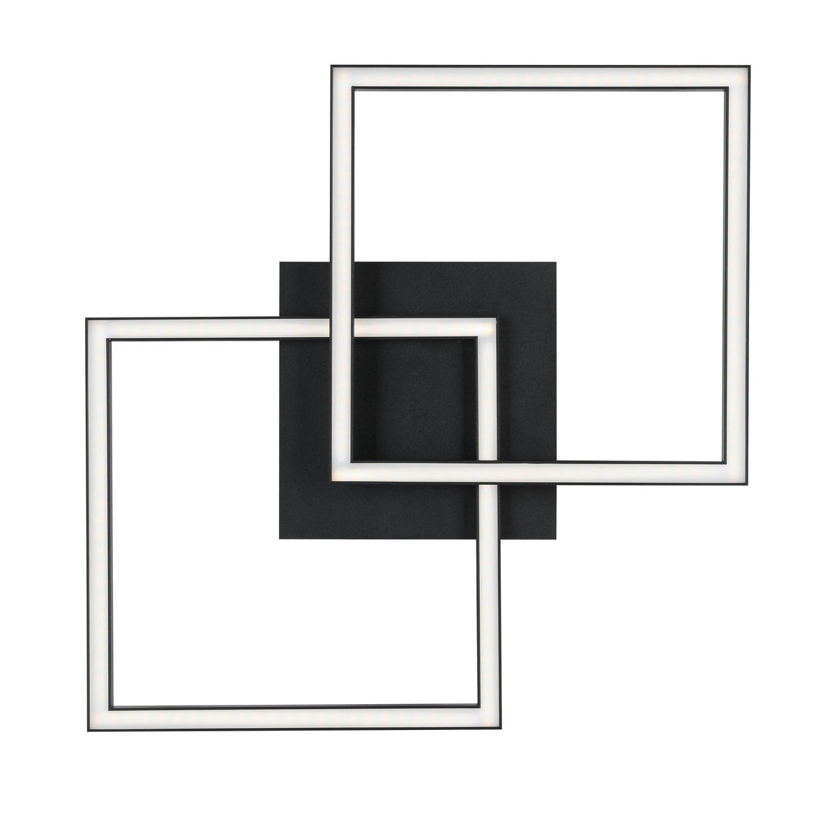 LED PLAFONJERA - bela/crna, Trendi, metal/plastika (53,2/33,4/7,5cm) - Boxxx