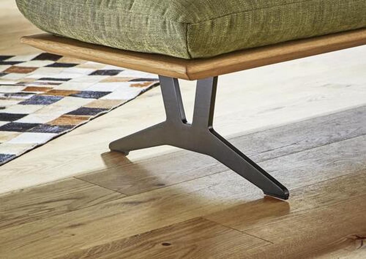 CloseUp von Dieter Knoll ECKSOFA Formia Grün Flachgewebe.