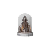 LED-DEKOLEUCHTE  - Klar/Braun, Basics, Glas/Holz (12,5cm) - Eglo