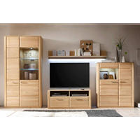 WOHNWAND  in Eichefarben 357/209/51 cm  - Eichefarben, Design, Glas/Holz (357/209/51cm) - Livetastic