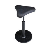BÜROHOCKER Schwarz  - Schwarz, MODERN, Textil/Metall (35/57-77/35cm)
