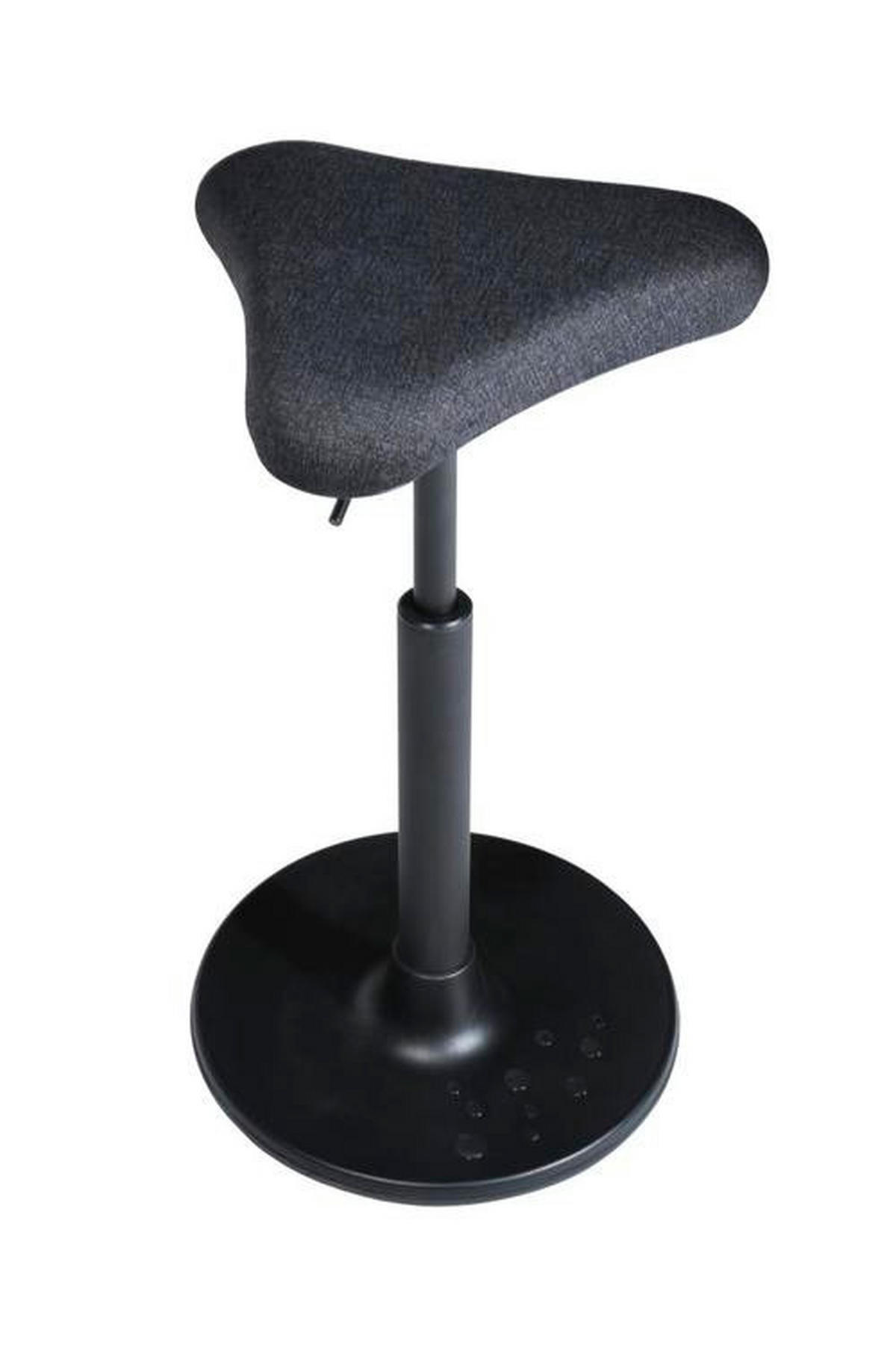 BÜROHOCKER Schwarz  - Schwarz, MODERN, Textil/Metall (35/57-77/35cm)