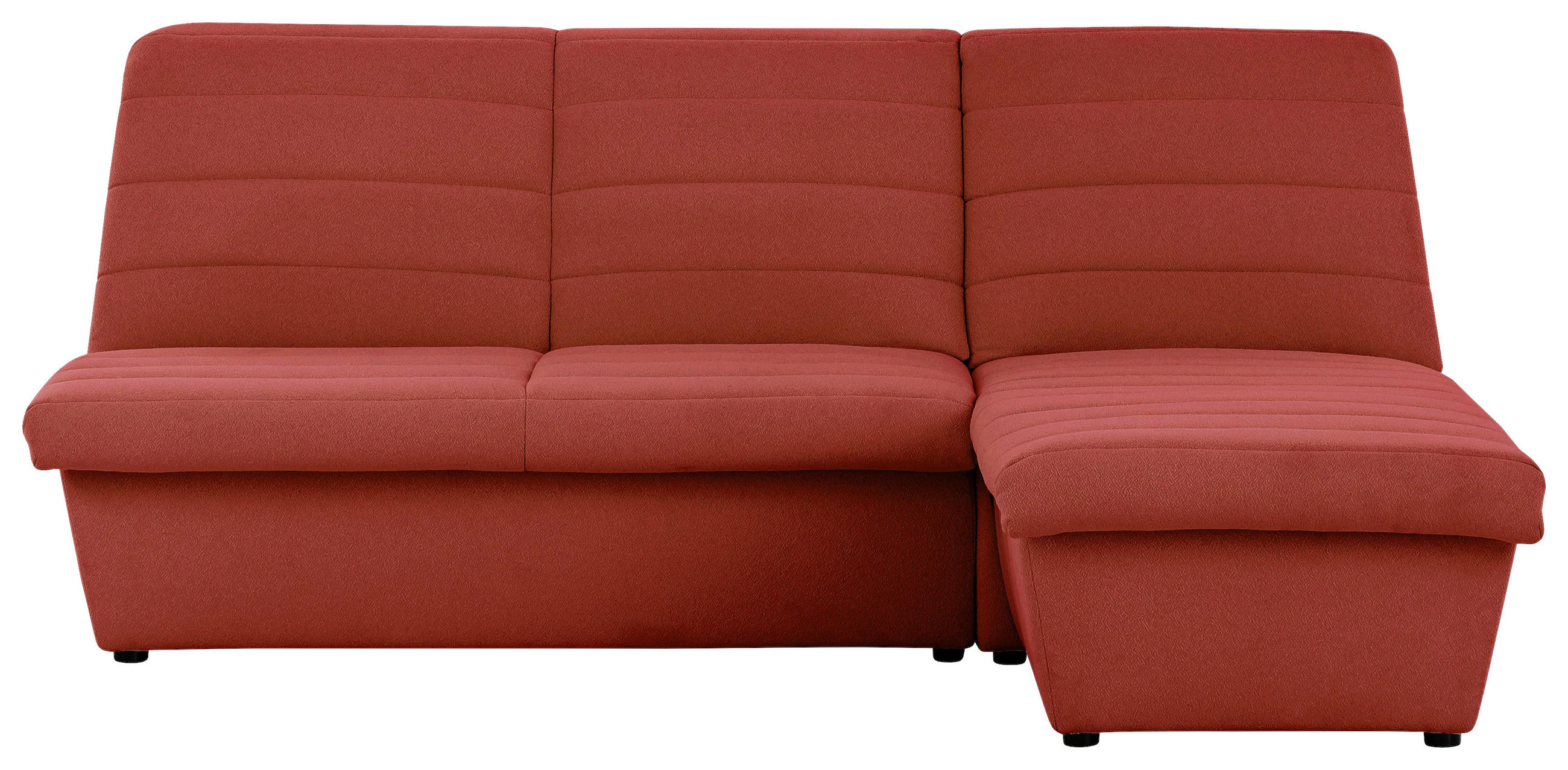 ECKSOFA Looks VIII Orange Webstoff  - Schwarz/Orange, Design, Kunststoff/Textil (214/168cm) - LOOKS by W.Joop