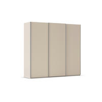 SCHWEBETÜRENSCHRANK 242/223/69 cm,  in Alufarben, Champagner, 3 Tür(en)  - Champagner/Alufarben, Basics, Holzwerkstoff/Metall (242/223/69cm) - Rauch Möbel