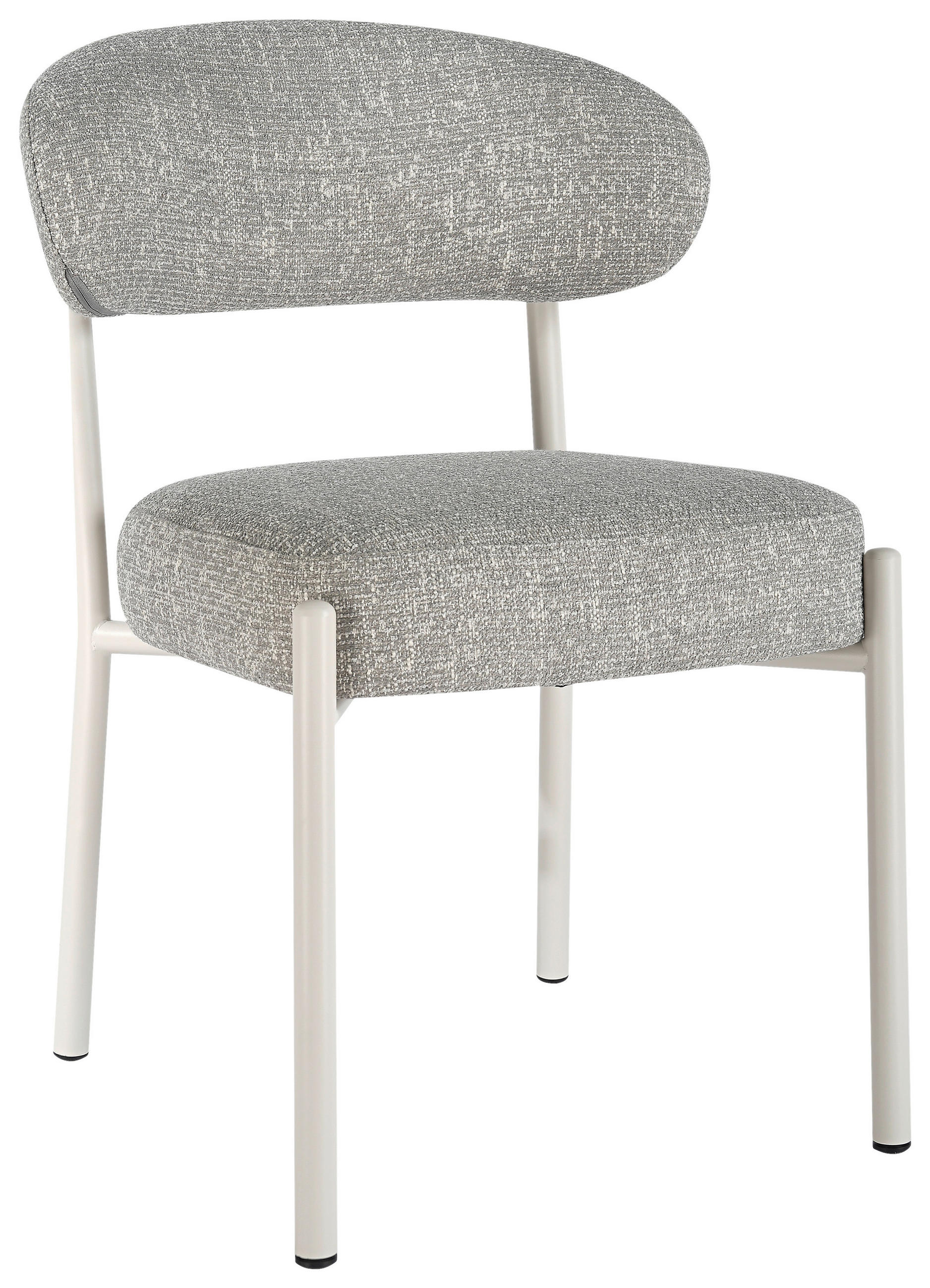 STUHL  Stoffauswahl Webstoff  Hellgrau, Beige  - Beige/Hellgrau, Design, Textil/Metall (56/82/58.5cm) - Milino