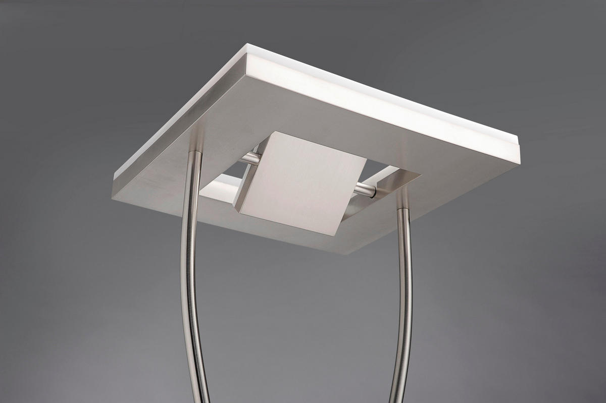 STEHLEUCHTE 57/57/197,5 cm    - Nickelfarben, Design, Metall (57/57/197,5cm)
