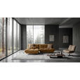 ECKSOFA Beigebraun Chenille Rücken echt, Sitztiefenverstellung  - Beigebraun/Schwarz, Design, Textil/Metall (178/295cm) - Belluti