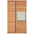 VITRINE Kernbuche furniert Buchefarben - Buchefarben/Schwarz, Design, Glas/Holz (115/206/43cm) - Venjakob