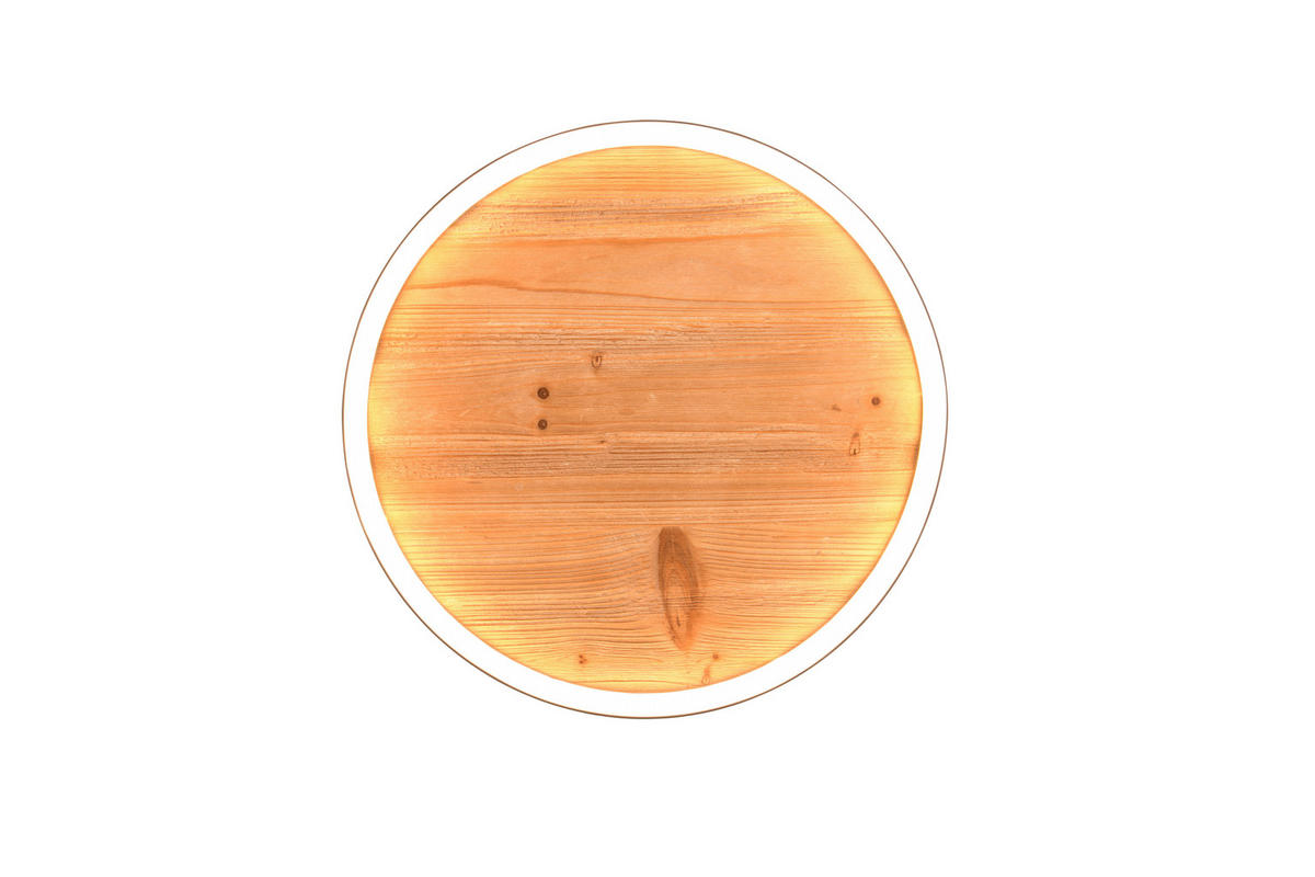 LED-DECKENLEUCHTE Kalea 42,5/7 cm  - Schwarz/Pinienfarben, Natur, Holz/Metall (42,5/7cm)