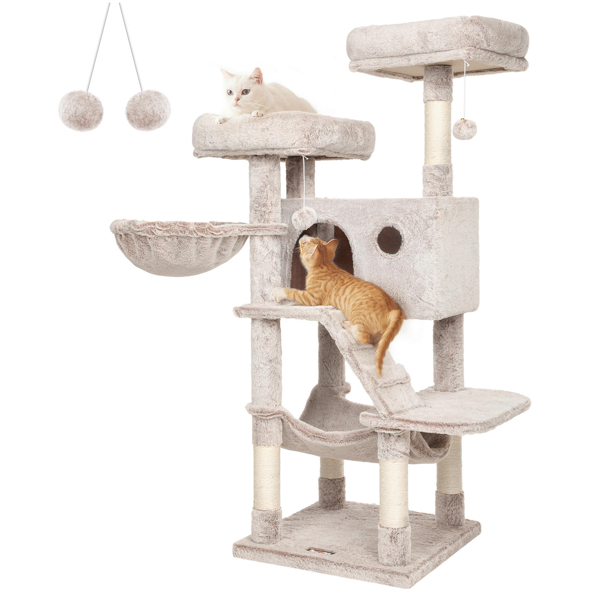 KRATZBAUM - Greige, Trend, Papier/Holzwerkstoff (49/135/49cm) - Boxxx