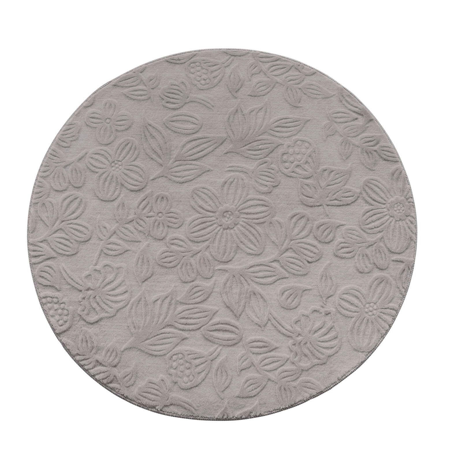 WEBTEPPICH 120 cm Stilo Hellgrau rund  - Hellgrau, Basics, Textil (120cm) - Novel