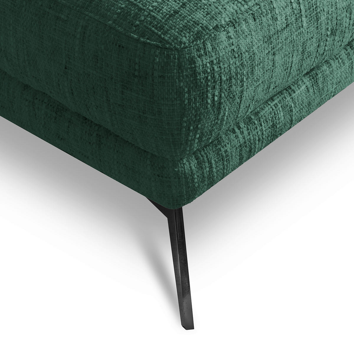 HOCKER SPRING Webstoff Grün  - Schwarz/Grün, Design, Textil/Metall (96/45/80cm) - P & B