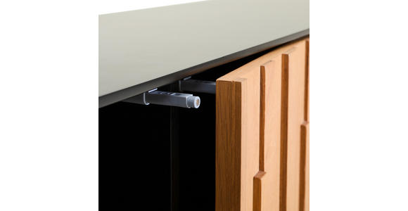 SIDEBOARD 180/77,5/40 cm  - Eichefarben/Schwarz, Trend, Holz/Holzwerkstoff (180/77,5/40cm) - Xora