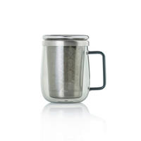 TEEGLAS   - Edelstahlfarben/Grau, Basics, Glas/Metall (9,0/12,5cm) - AdHoc
