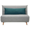 SCHLAFSOFA Webstoff Grau  - Blau/Naturfarben, MODERN, Holz/Kunststoff (125/84/91cm) - Livetastic