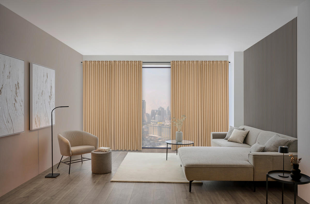 FERTIGVORHANG  blickdicht   140/260 cm  - Braun, Design, Textil (140/260cm) - Dieter Knoll