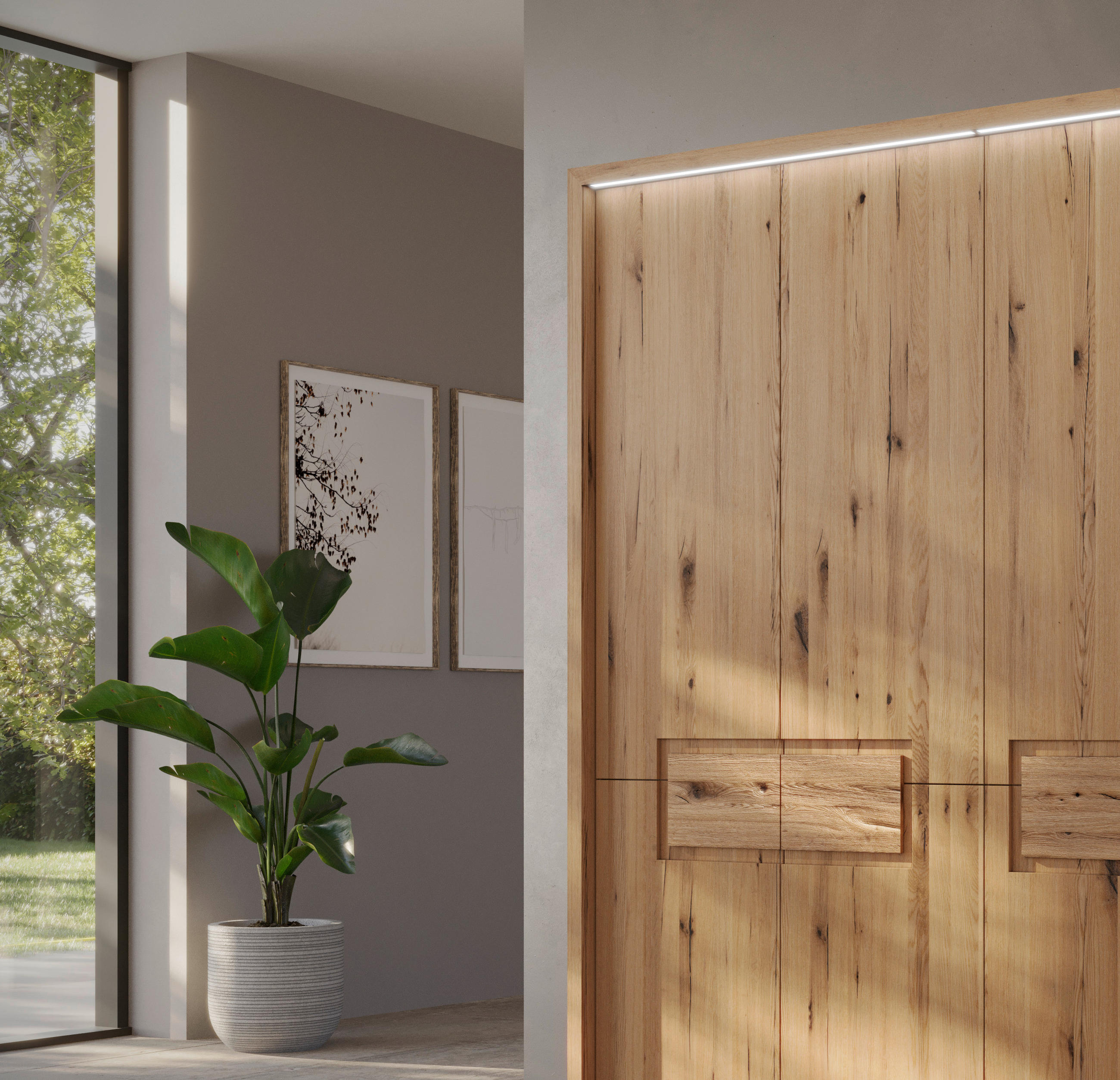 PASSEPARTOUTRAHMEN 260/4/10 cm Eichefarben  - Eichefarben, MODERN, Holz (260/4/10cm) - MID.YOU