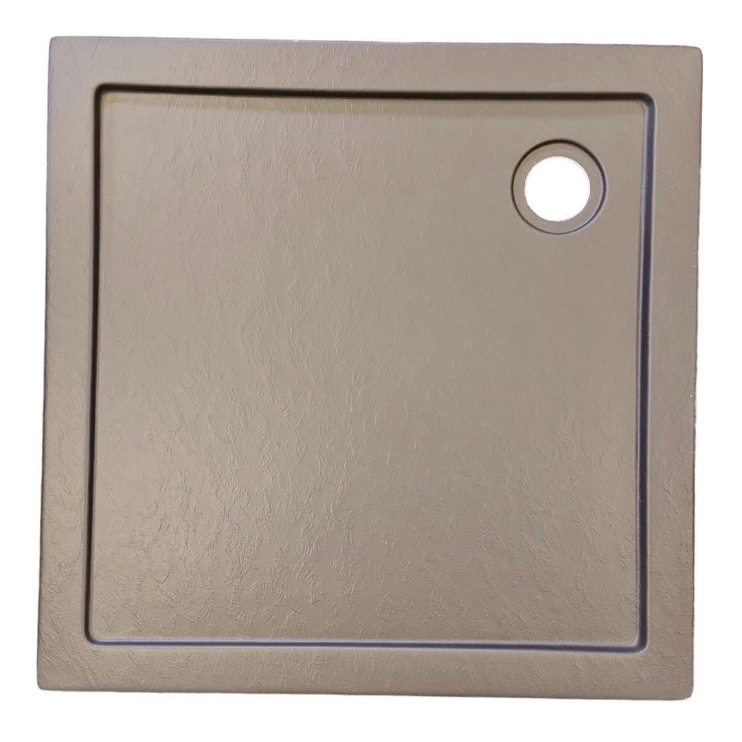 DUSCHTASSE Grau   - Grau, KONVENTIONELL, Kunststoff (80/4/80cm) - Sanotechnik