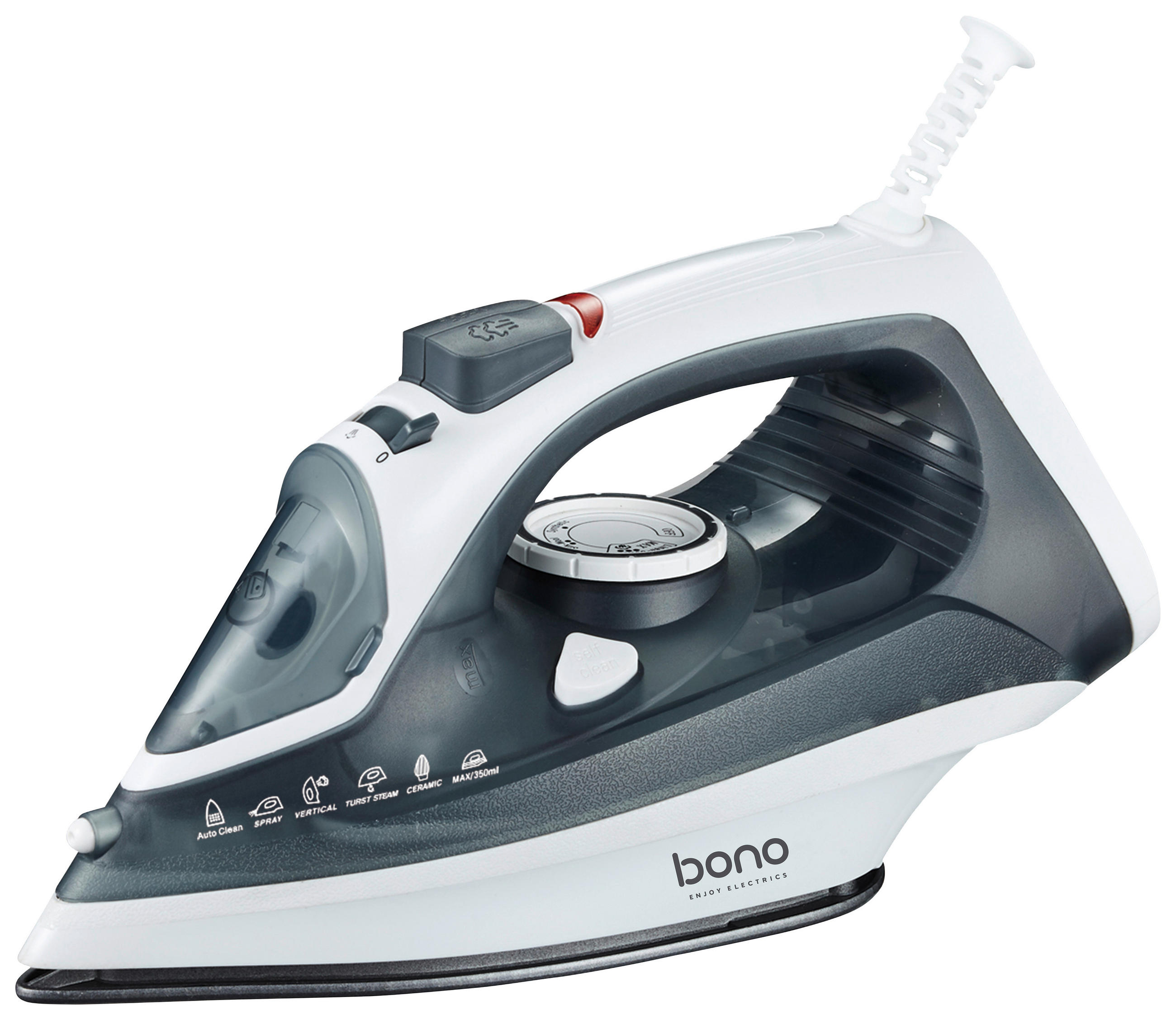 Dampfbügeleisen Mara Grau/weiß 2.000-2.300 W