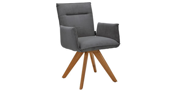 ARMLEHNSTUHL in Holz, Textil Anthrazit - Wildeiche/Anthrazit, Design, Holz/Textil (59/87/62cm) - Johann Jakob