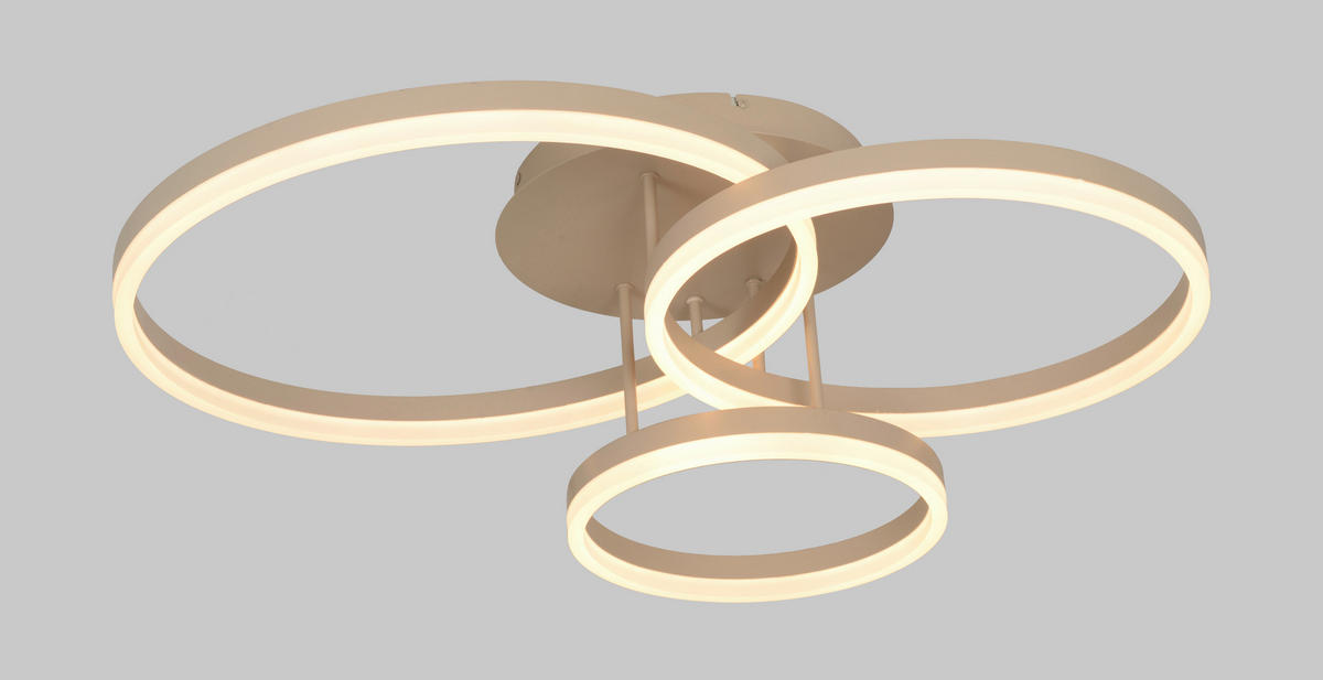 LED-DECKENLEUCHTE 75/38/22,5 cm   - Sandfarben, Basics, Kunststoff/Metall (75/38/22,5cm)