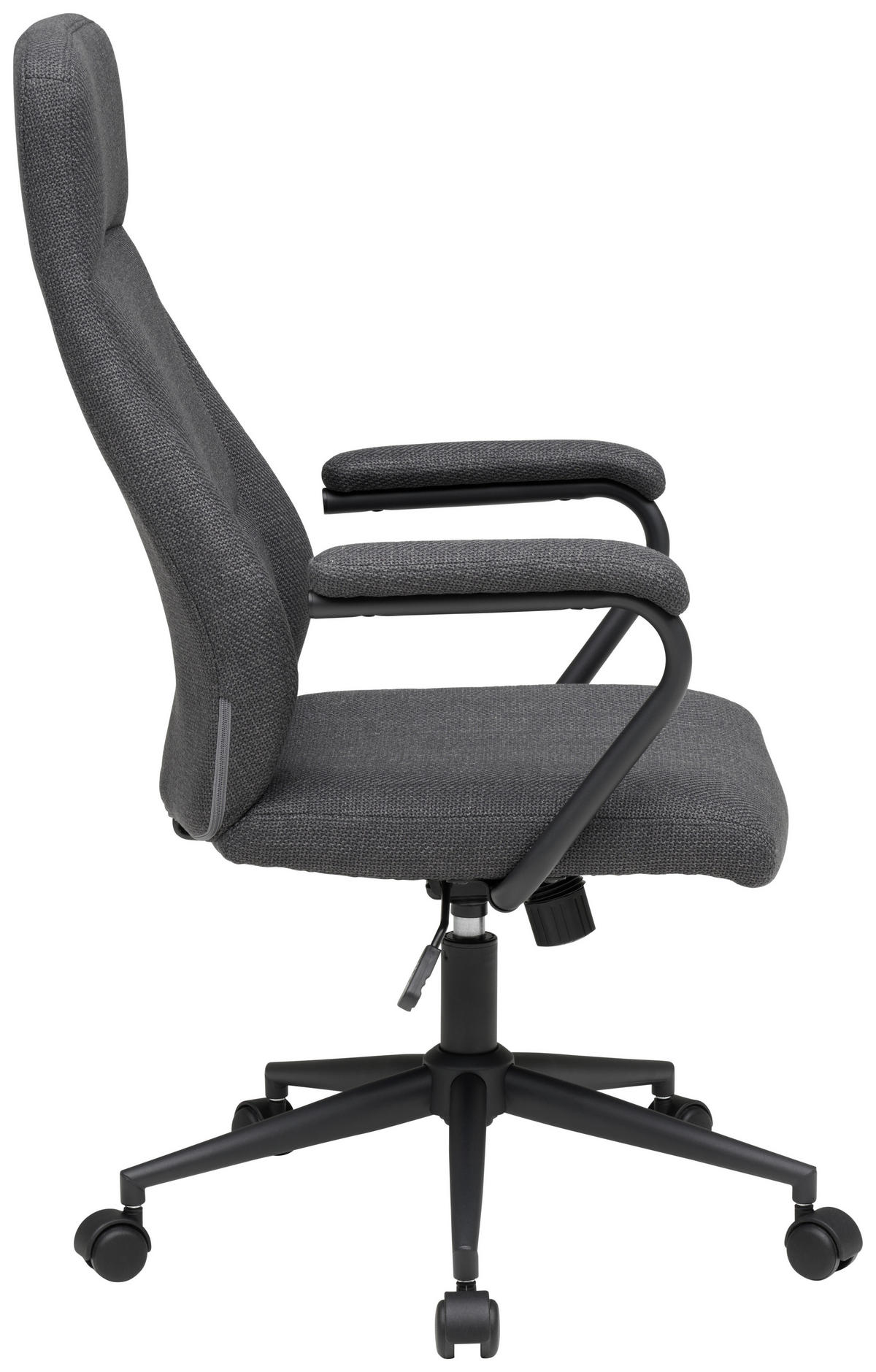 DREHSTUHL Webstoff Anthrazit, Schwarz  - Anthrazit/Schwarz, MODERN, Kunststoff/Textil (60/106-114/65cm) - MID.YOU