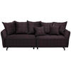 BIGSOFA Velours Lila  - Lila/Schwarz, Design, Textil/Metall (226/91/103cm) - Carryhome