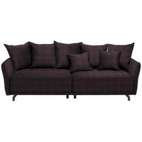 BIGSOFA in Velours Lila  - Lila/Schwarz, Design, Textil/Metall (226/91/103cm) - Carryhome
