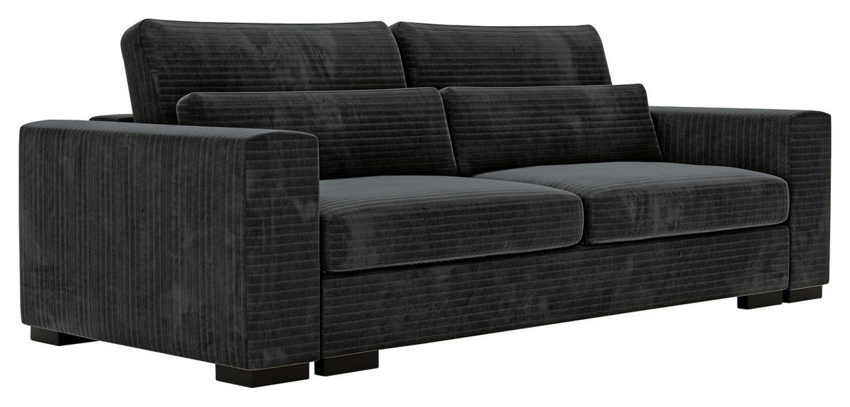 SCHLAFSOFA in Flachgewebe Schwarz  - Schwarz, Konventionell, Kunststoff/Textil (236/78/114cm) - Carryhome